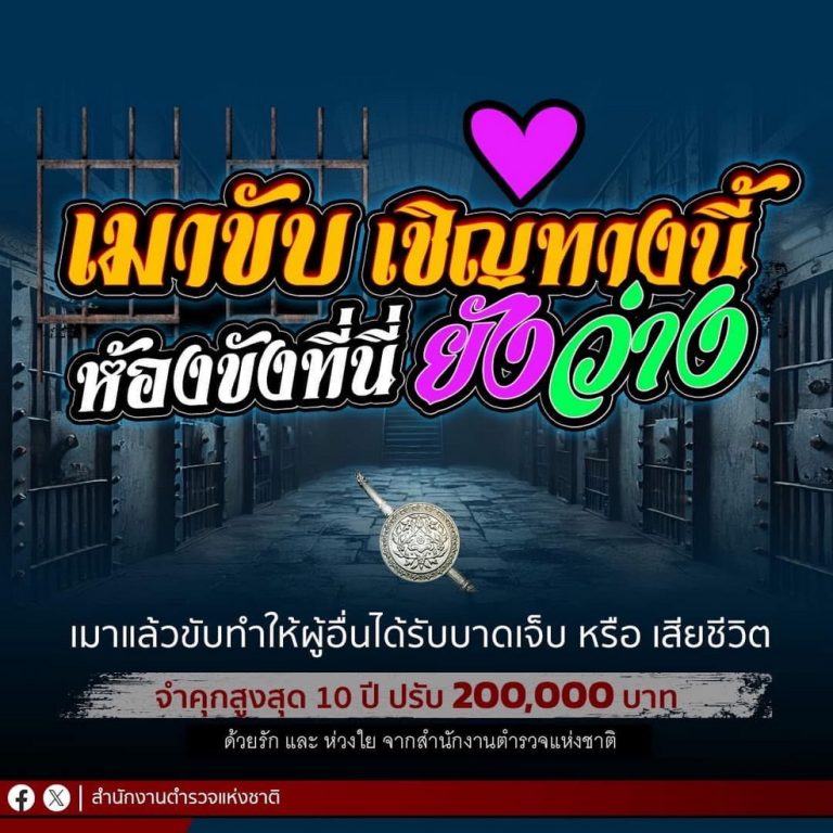 “เมาขับเชิญทางนี้ ห้องขังที่นี่ยังว่าง“ 🚨